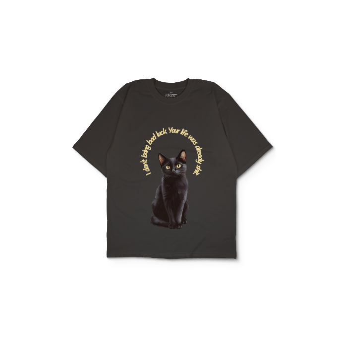 Kendin Tasarla Antrasit Oversize Tişört