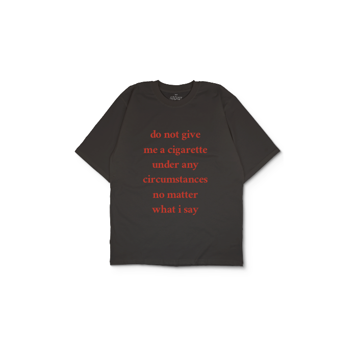 Kendin Tasarla Antrasit Oversize Tişört