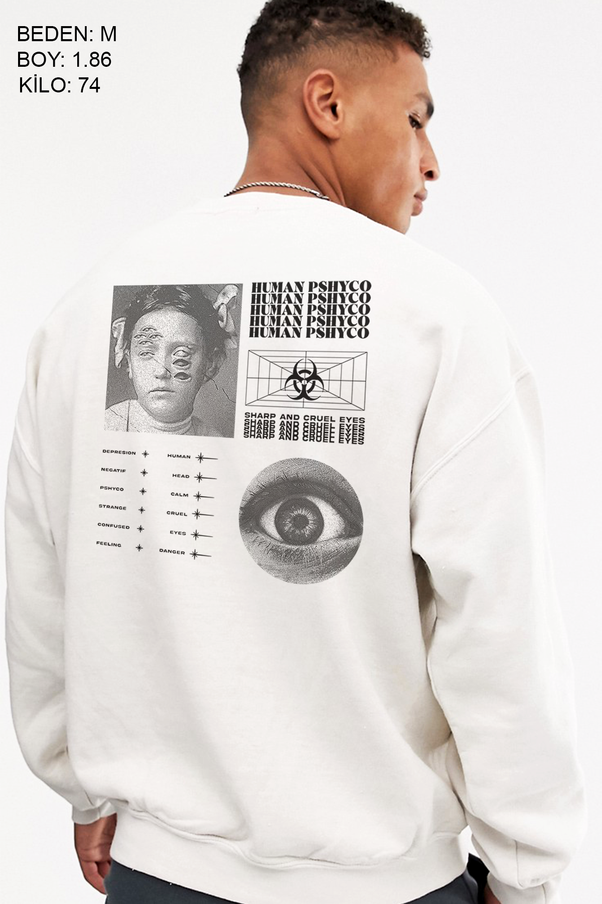 Human Physco Oversize Erkek Sweatshirt