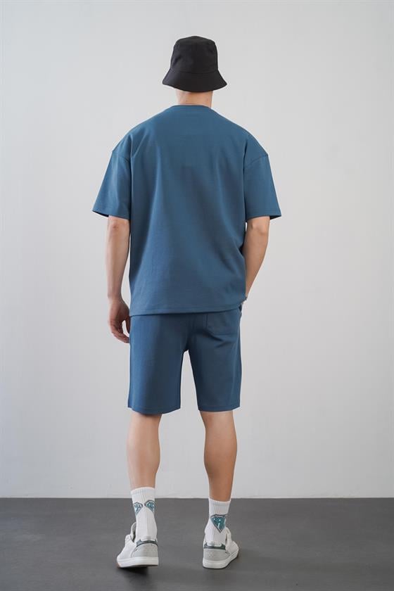 King Brich Baskılı Oversize Kalıp Unisex Şort Takım