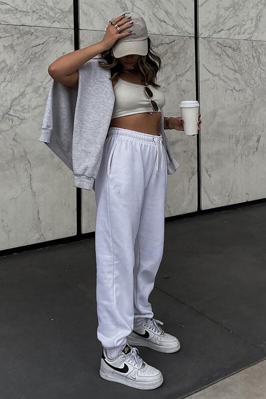 Beyaz Kadın Eşofman MG290