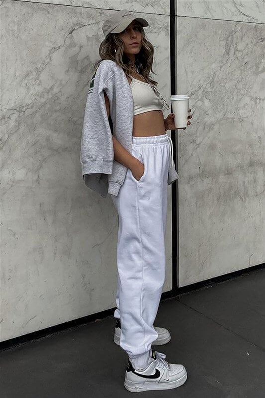 Beyaz Kadın Eşofman MG290