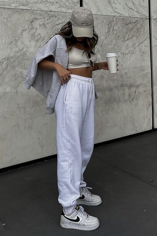 Beyaz Kadın Eşofman MG290