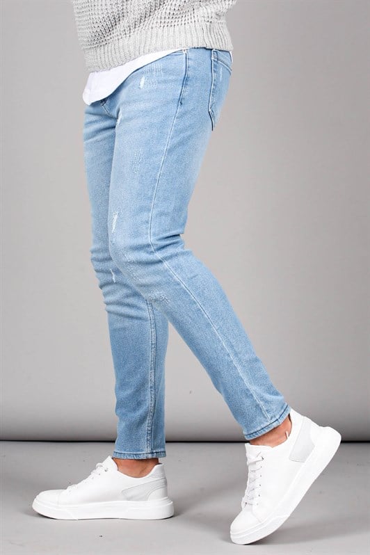 Skinny Fit Buz Mavisi Erkek Jean 5712