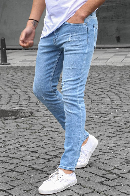 Skinny Fit Buz Mavisi Erkek Jean 5712