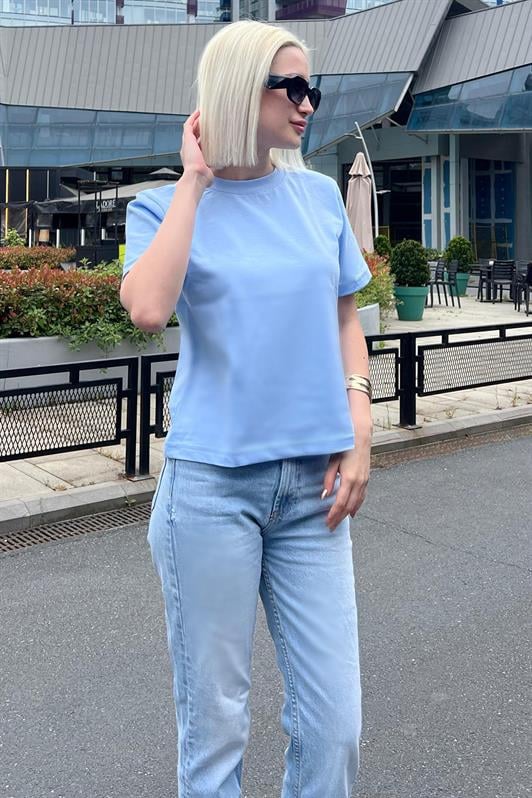 Mavi Bisiklet Yaka Basic Kadın Tişört MG2075