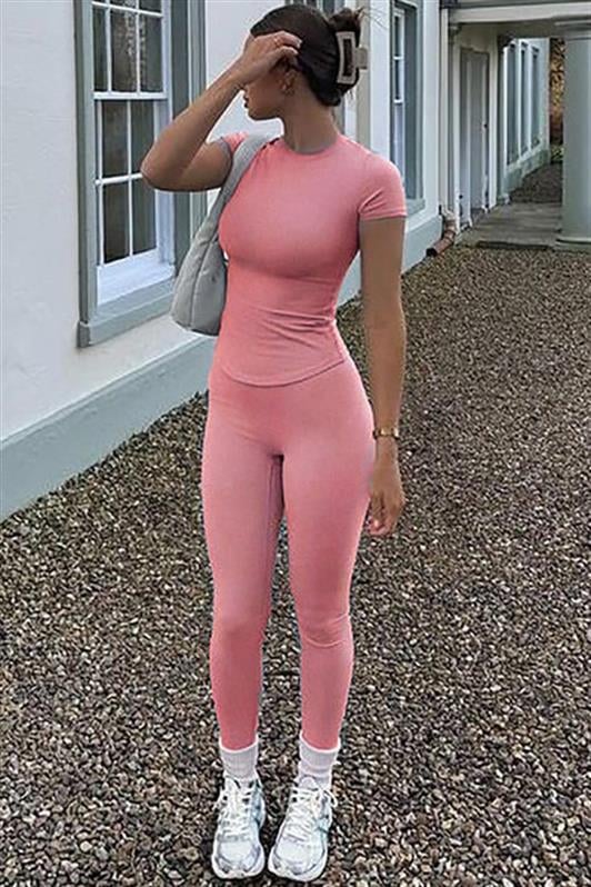 Pembe  Yüksek Bel Kadın Tayt MG2230