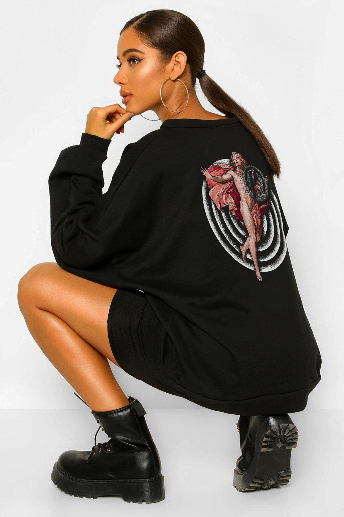 Guido Reni Oversize Kadın Sweatshirt