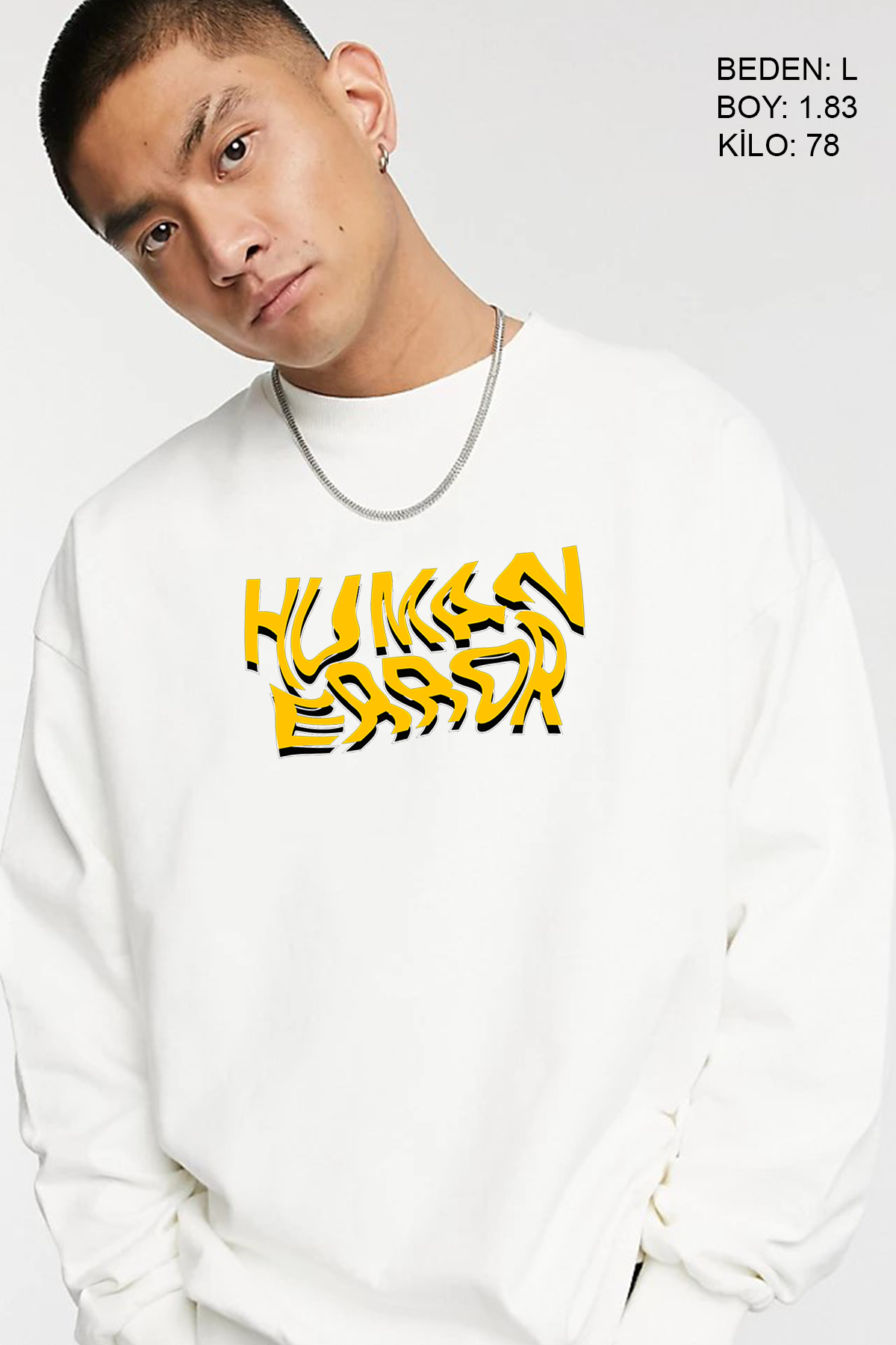 Human Error Oversize Erkek Sweatshirt