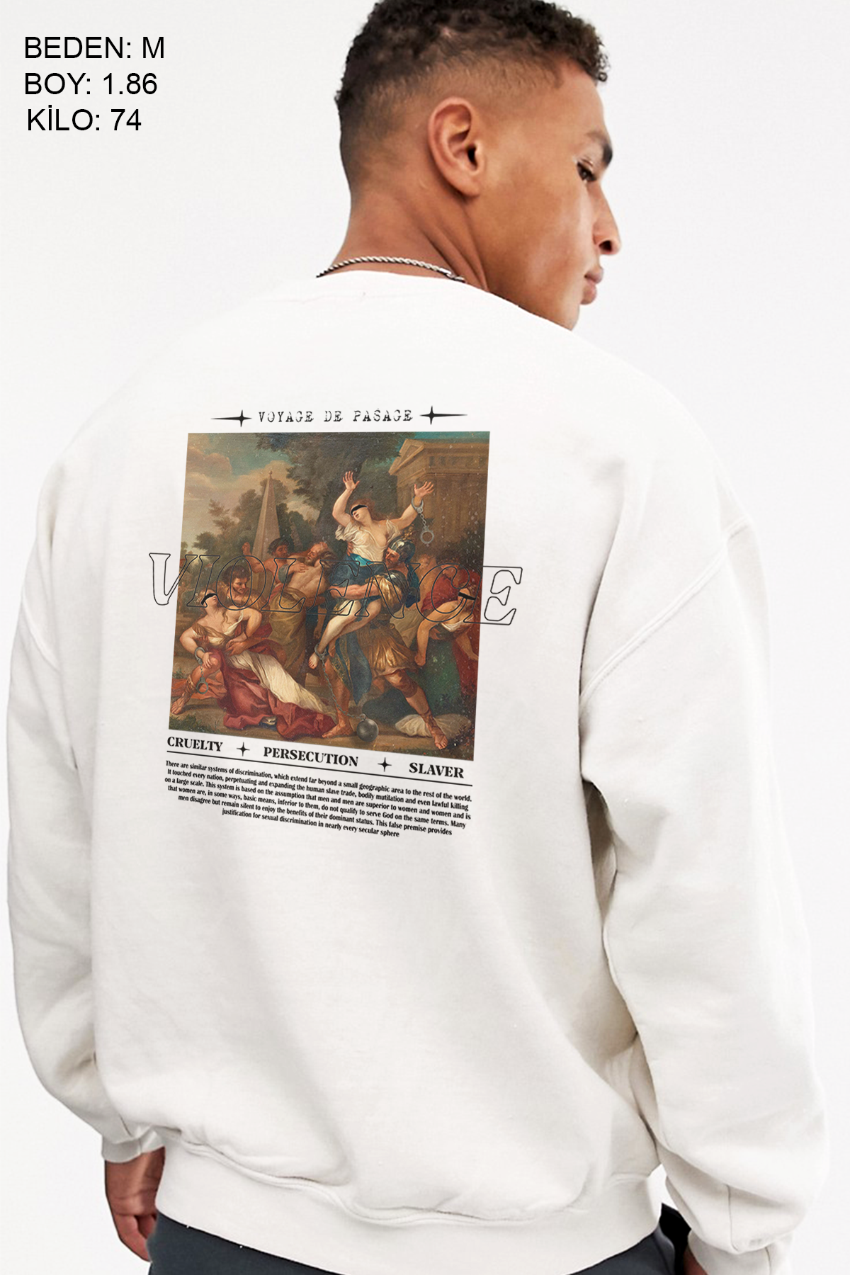 Violence Oversize Erkek Sweatshirt