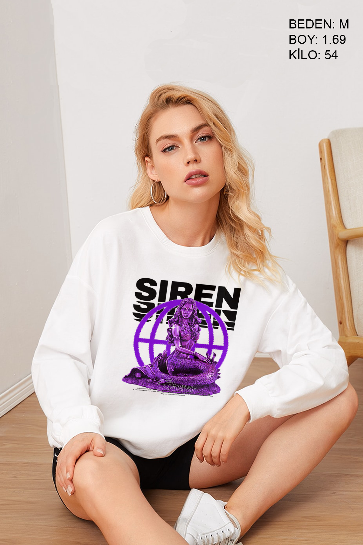 Siren Oversize Kadın Sweatshirt