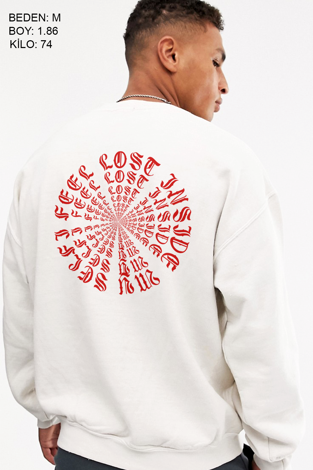 Feel Lost Oversize Erkek Sweatshirt