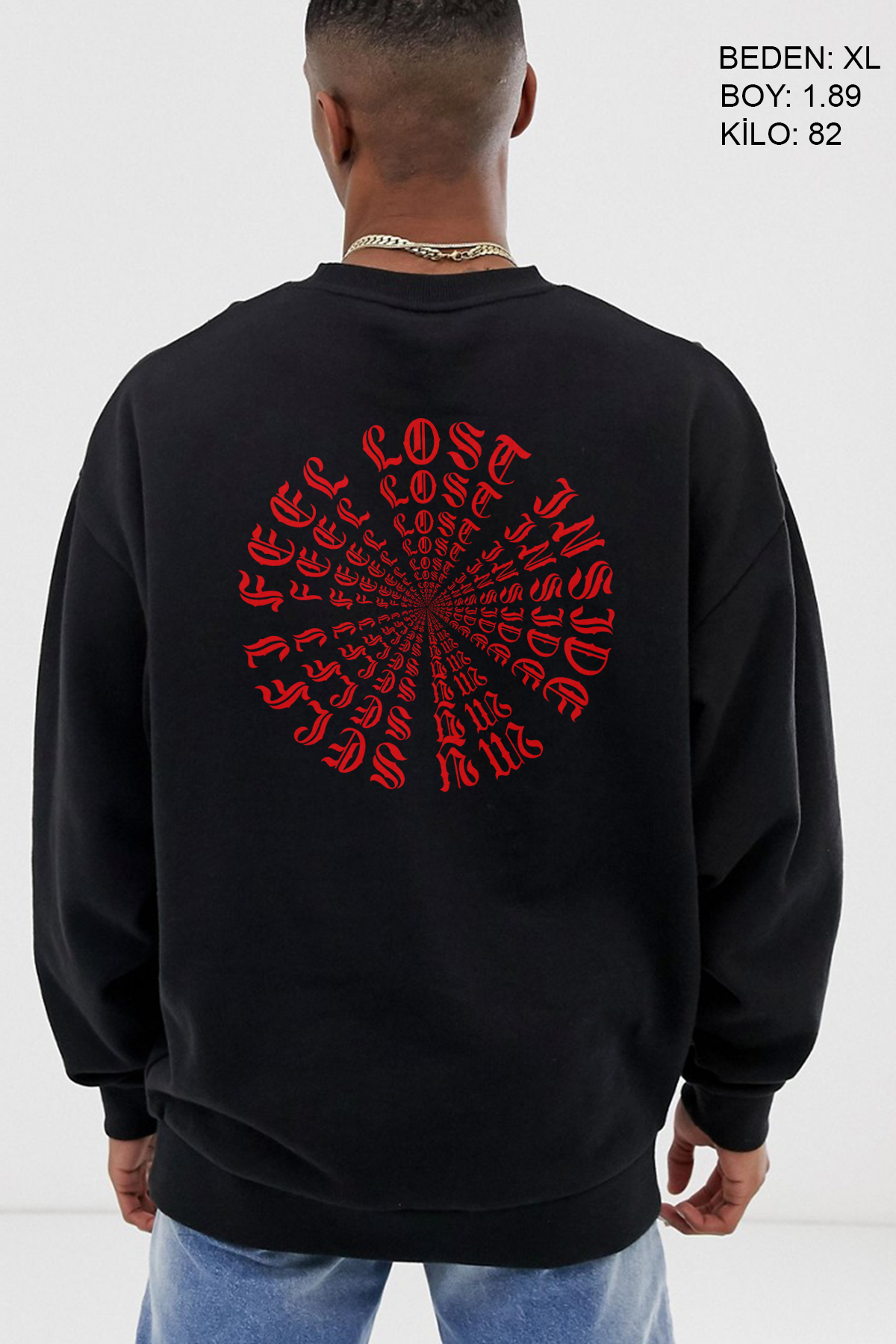 Feel Lost Oversize Erkek Sweatshirt