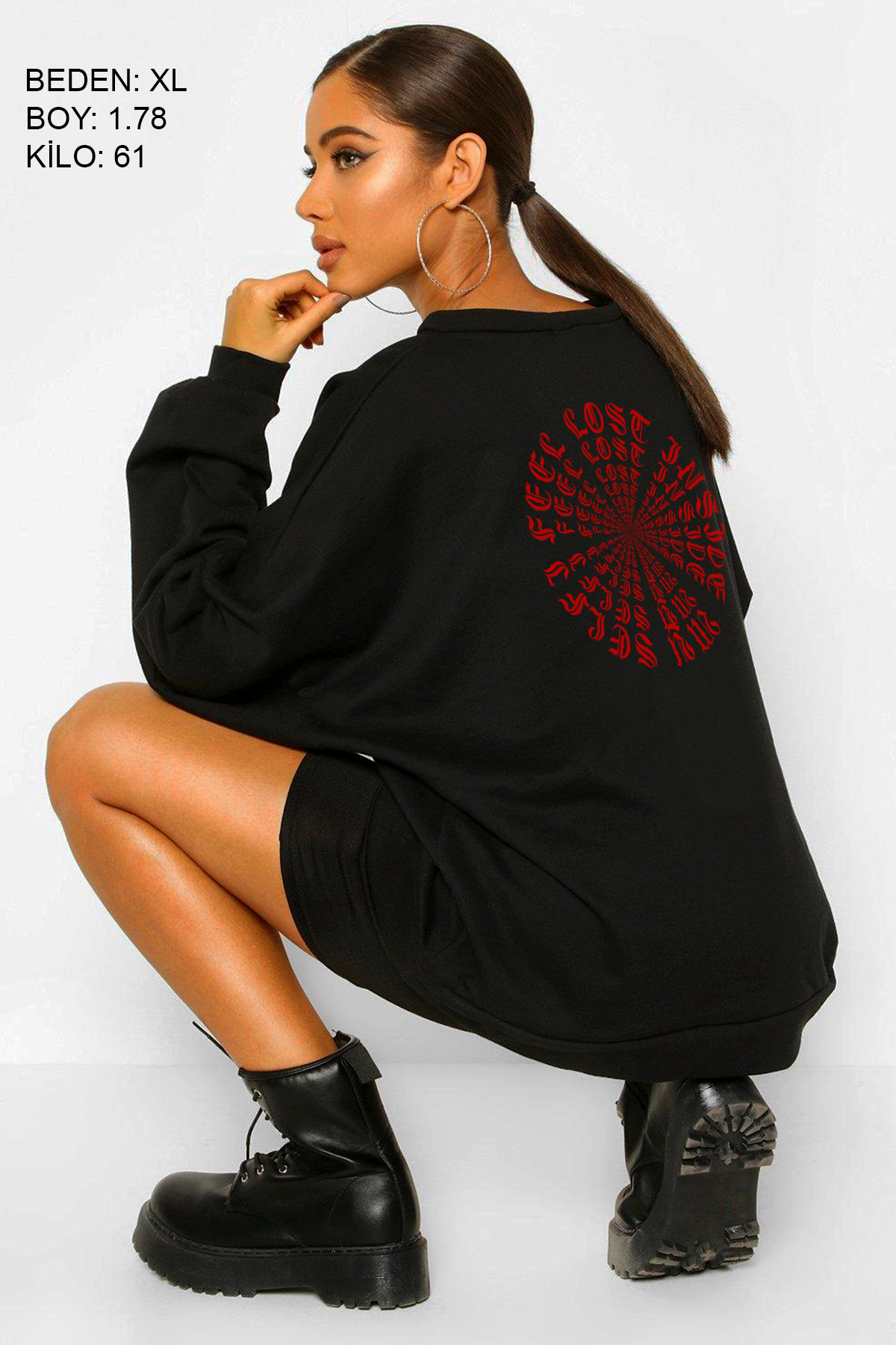 Feel Lost Oversize Kadın Sweatshirt