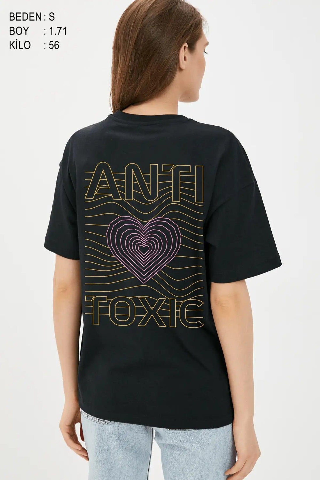 Anti Toxic Oversize Kadın Tişört - PΛSΛGE