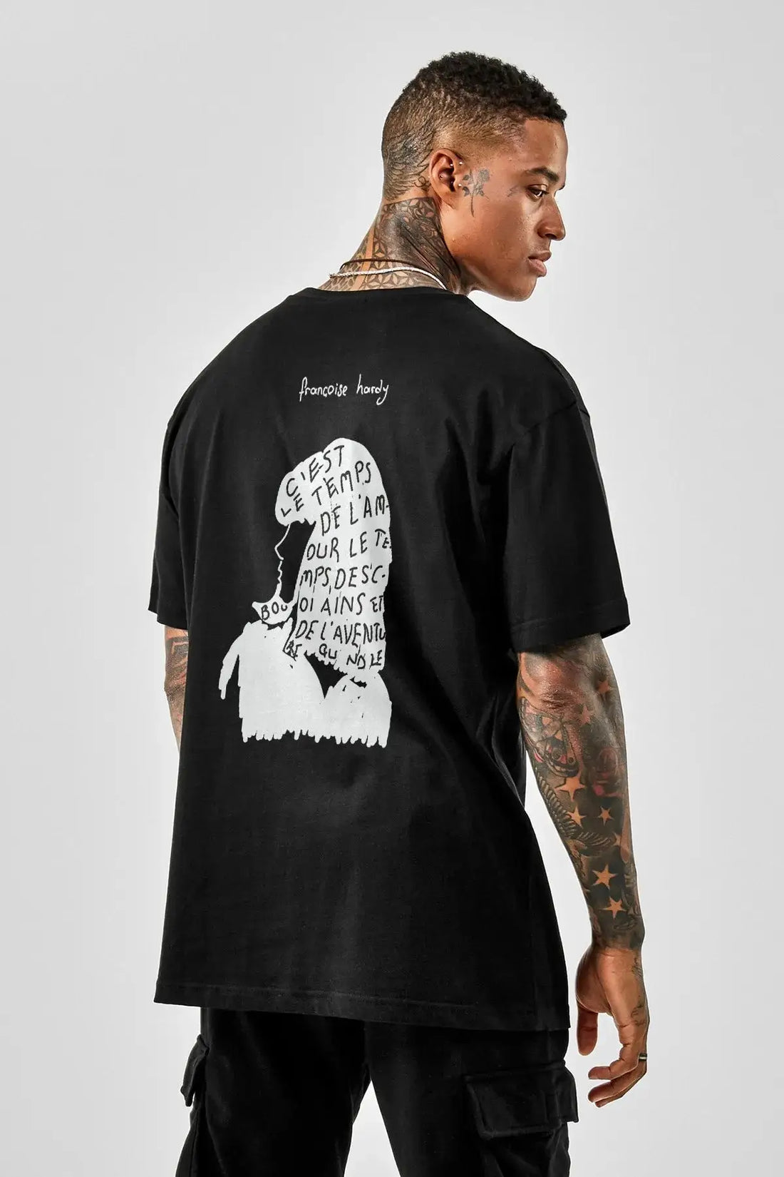Françoise Hardy Oversize Erkek Tişört - PΛSΛGE