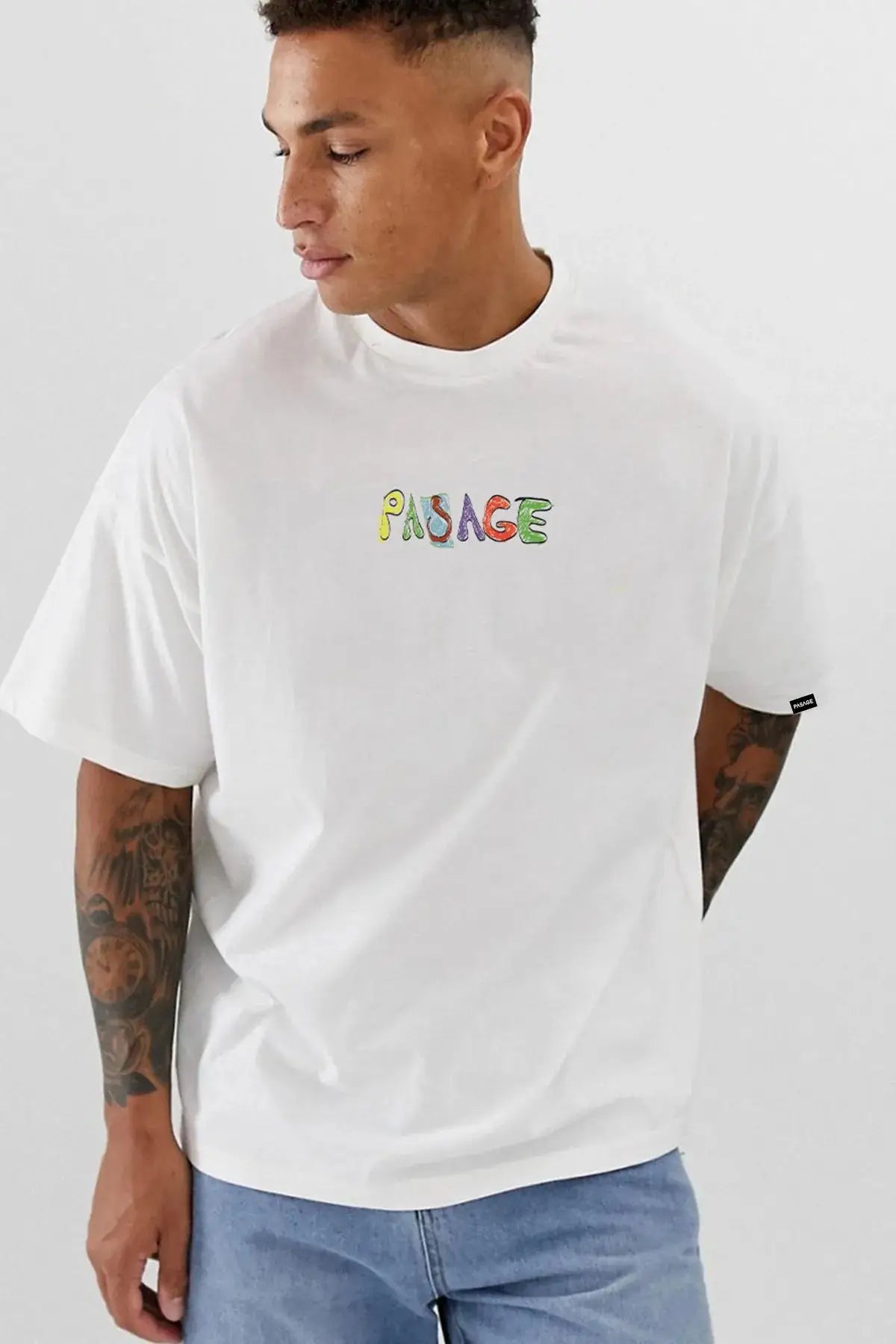 Same Old Mistakes Oversize Erkek Tişört - PΛSΛGE