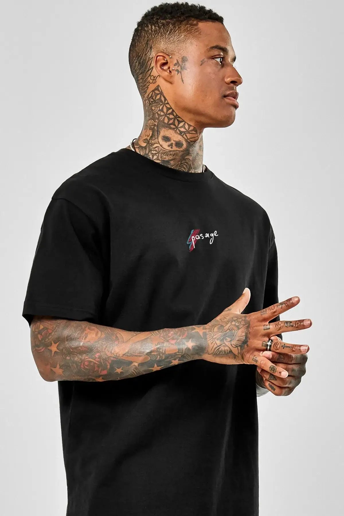 David Bowie Oversize Erkek Tişört - PΛSΛGE