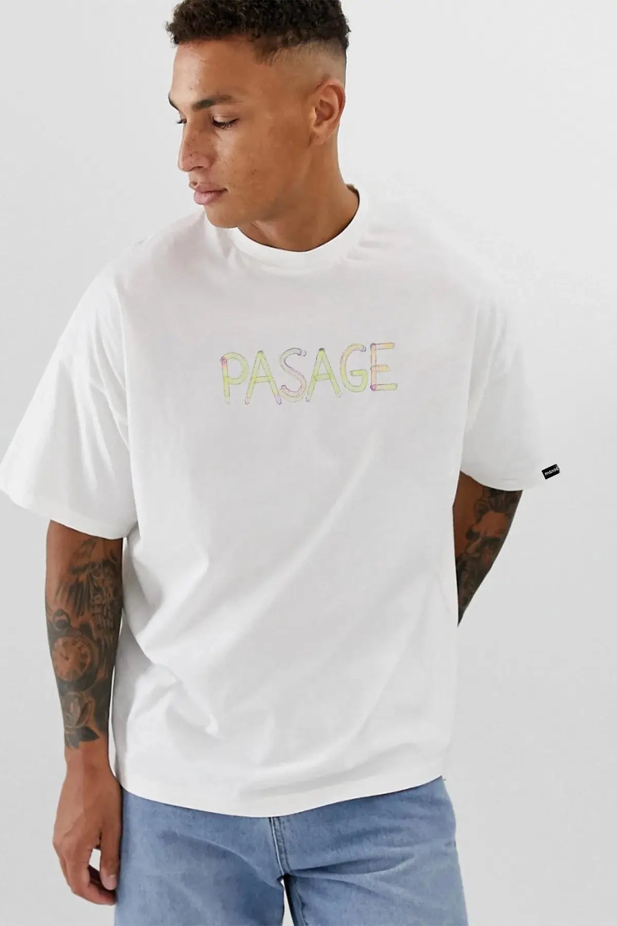 Sriata Oversize Erkek Tişört - PΛSΛGE