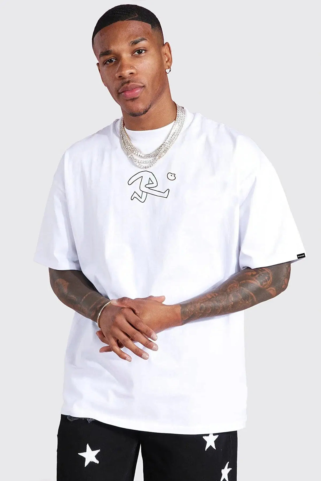 Murky Oversize Erkek Tişört - PΛSΛGE