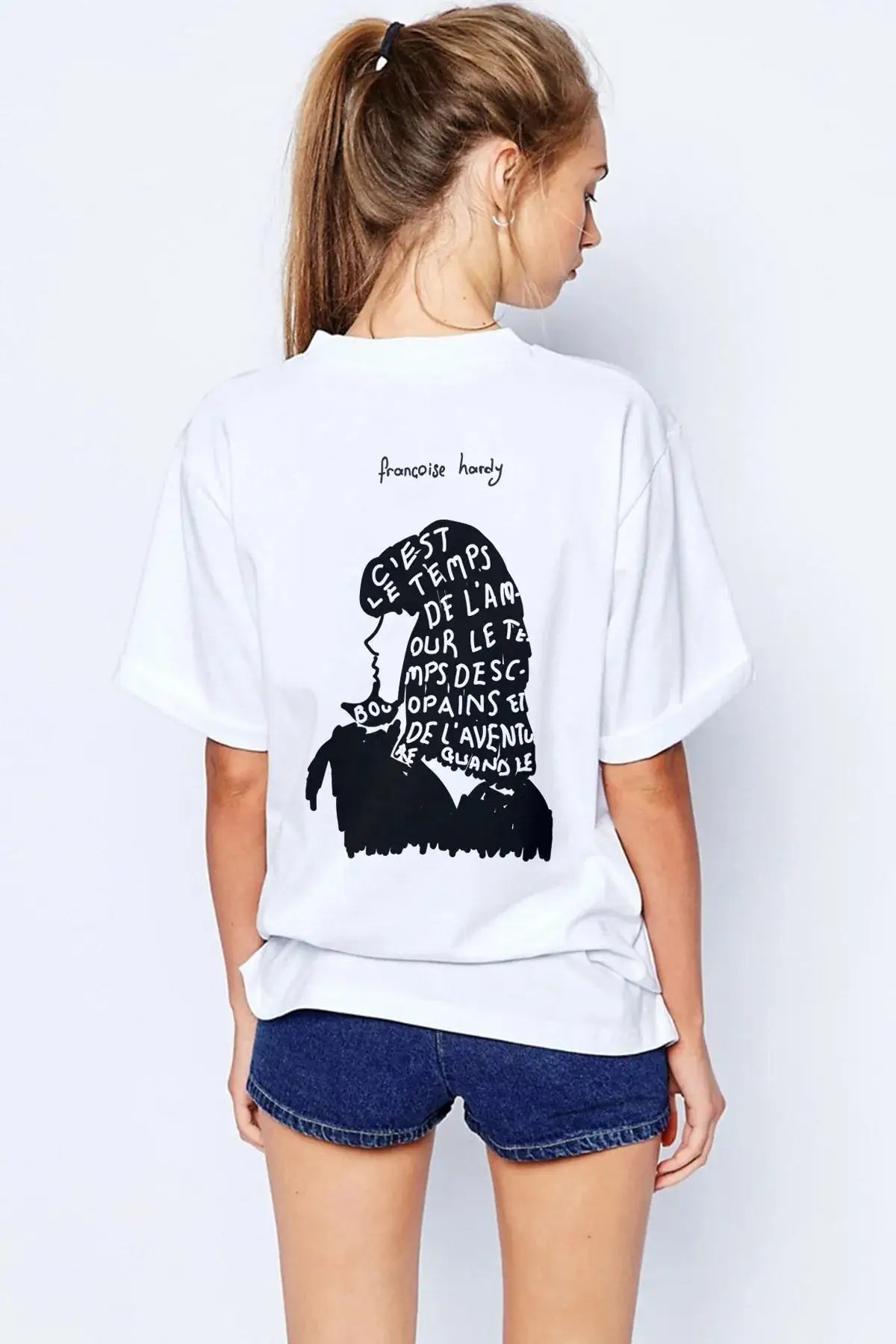 Françoise Hardy Oversize Kadın Tişört - PΛSΛGE
