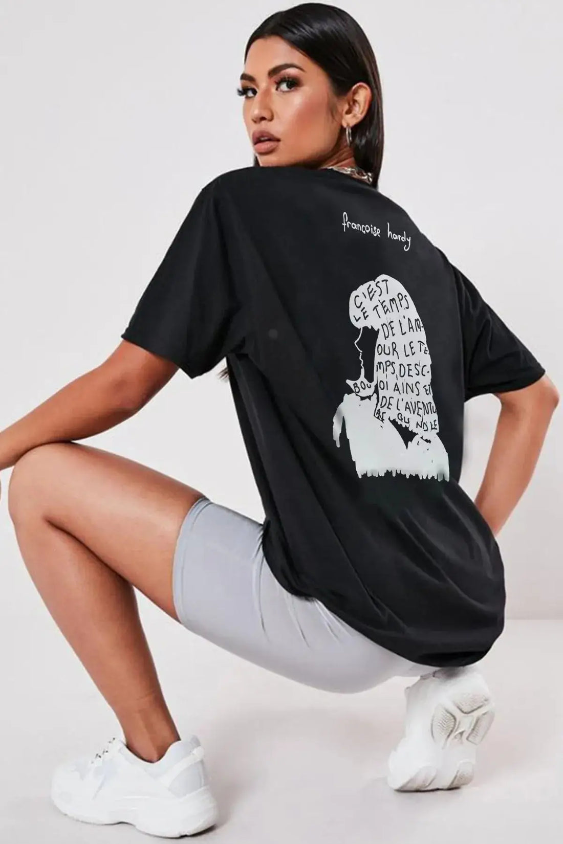 Françoise Hardy Oversize Kadın Tişört - PΛSΛGE