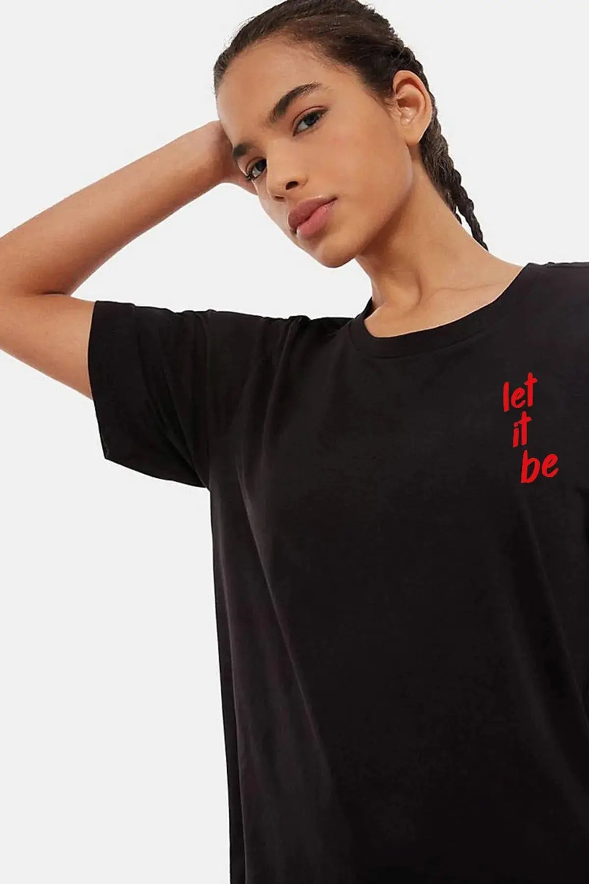 Let İt Be Oversize Kadın Tişört - PΛSΛGE