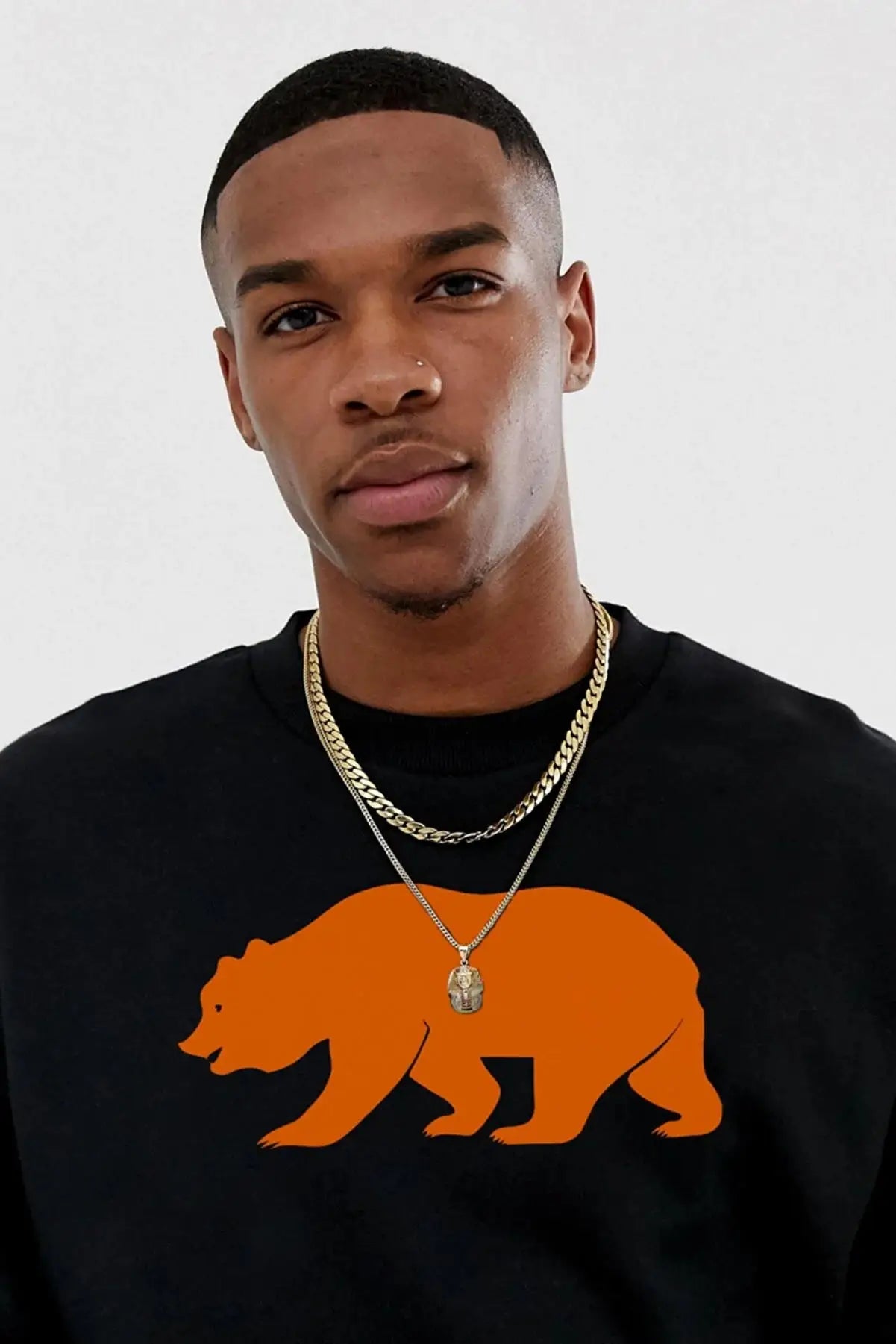 Orange Bear Oversize Erkek Sweatshirt - PΛSΛGE