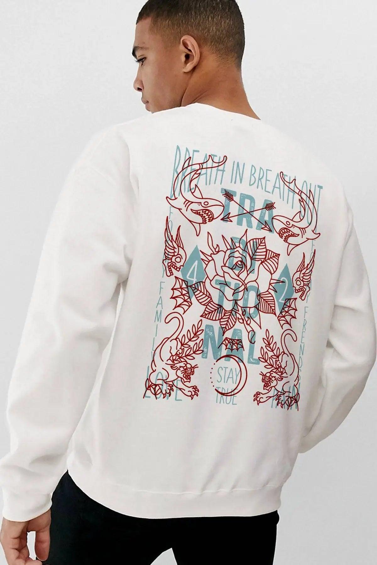 BREATH IN Oversize Erkek Sweatshirt PΛSΛGE