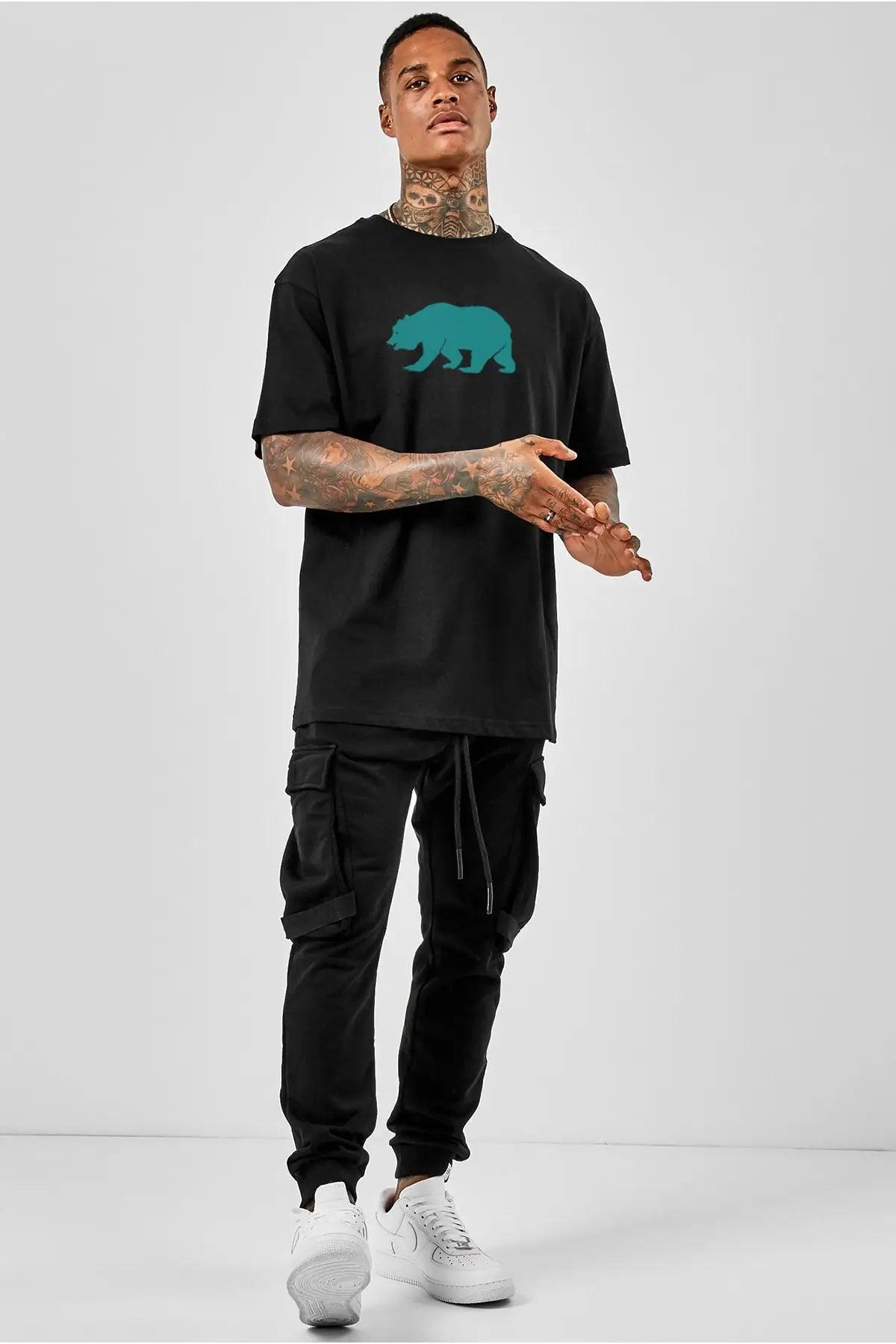 Blue Bear Oversize Erkek Tişört PΛSΛGE