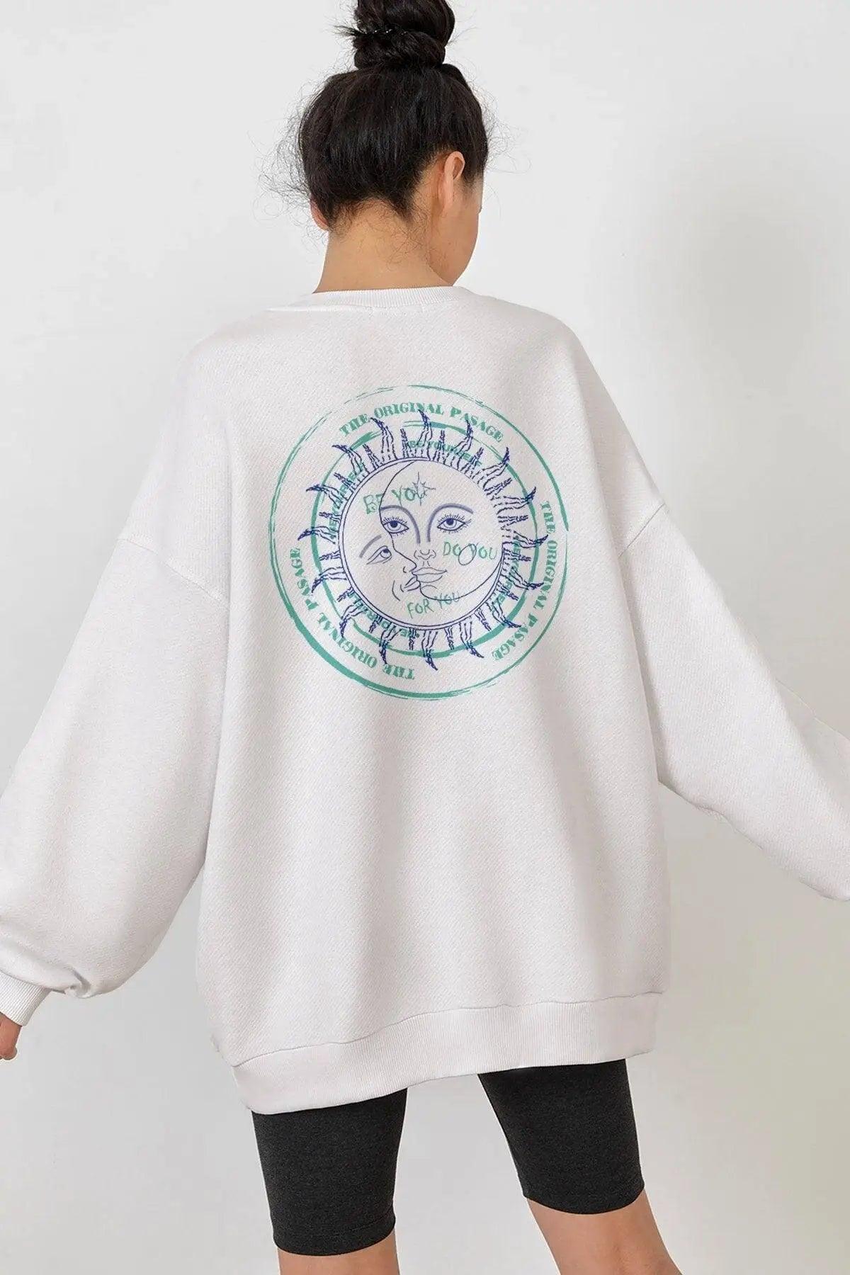 Bohemıan Oversize Kadın Sweatshirt PΛSΛGE
