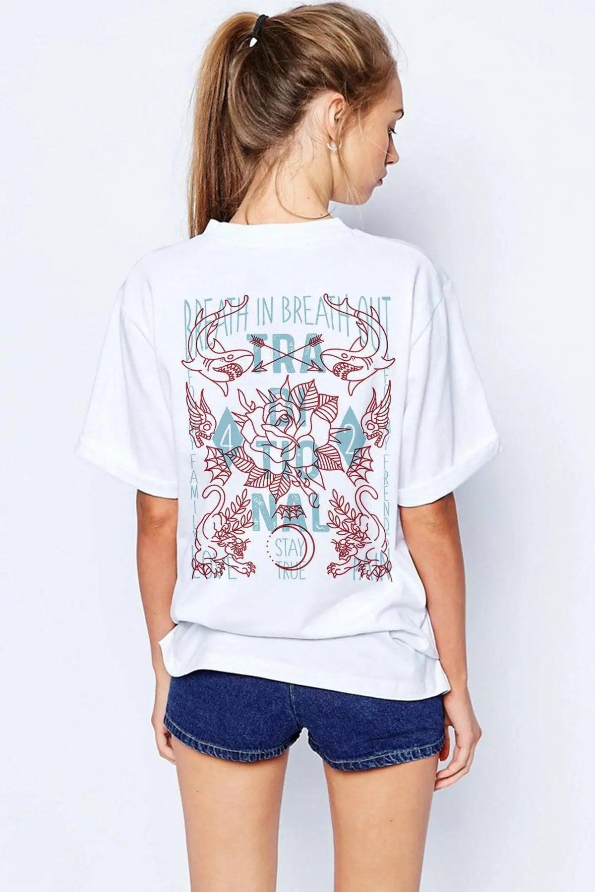 Breath Oversize Kadın Tişört PΛSΛGE