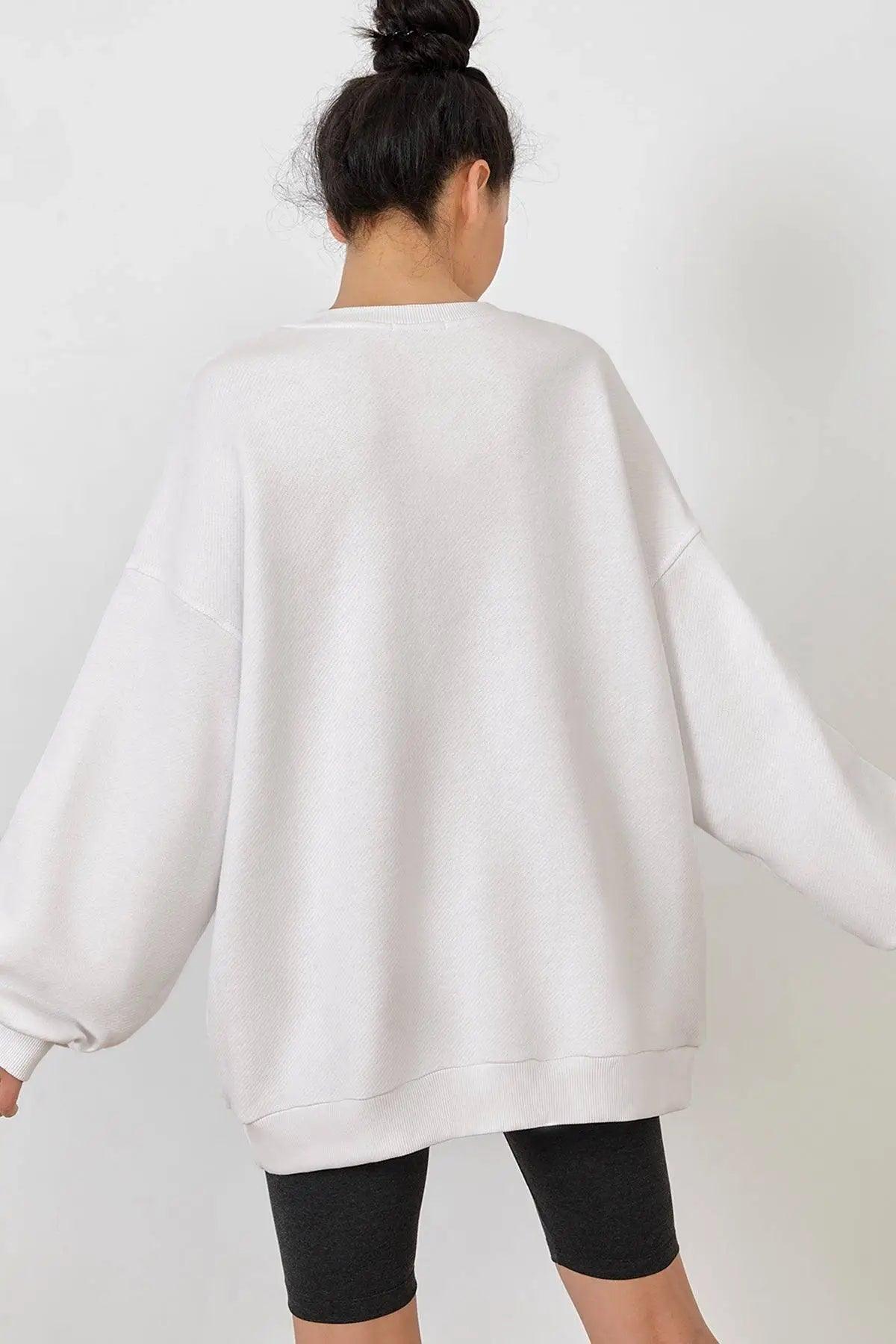 Catline Oversize Kadın Sweatshirt PΛSΛGE