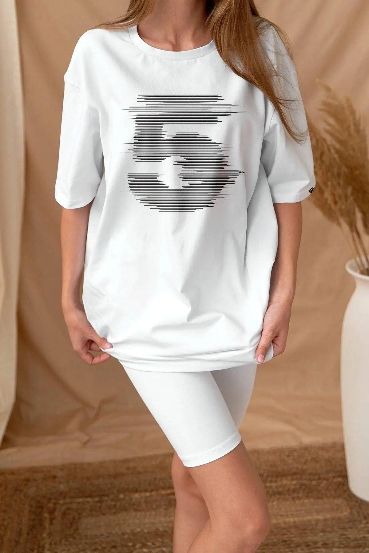 Five Oversize Kadın Tişört PΛSΛGE