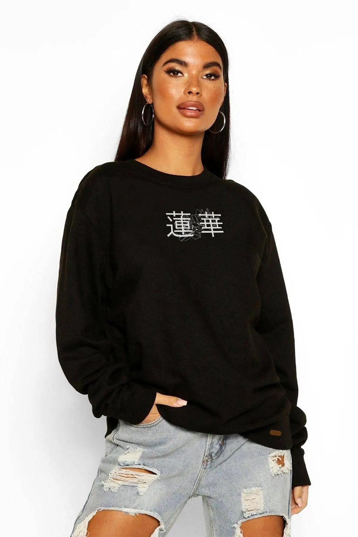 LOTUS Oversize Kadın Sweatshirt PΛSΛGE