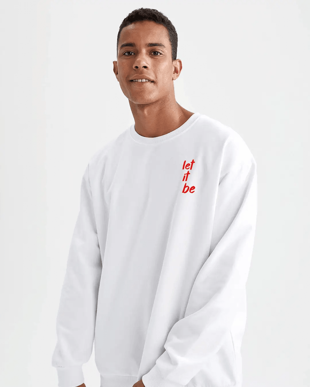 Let İt Be Oversize Erkek Sweatshirt PΛSΛGE