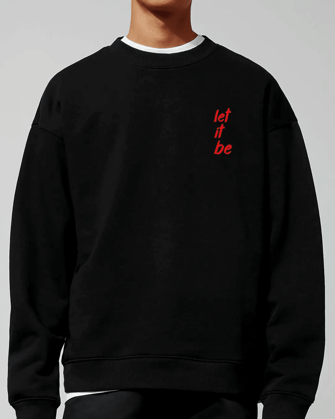 Let İt Be Oversize Erkek Sweatshirt PΛSΛGE