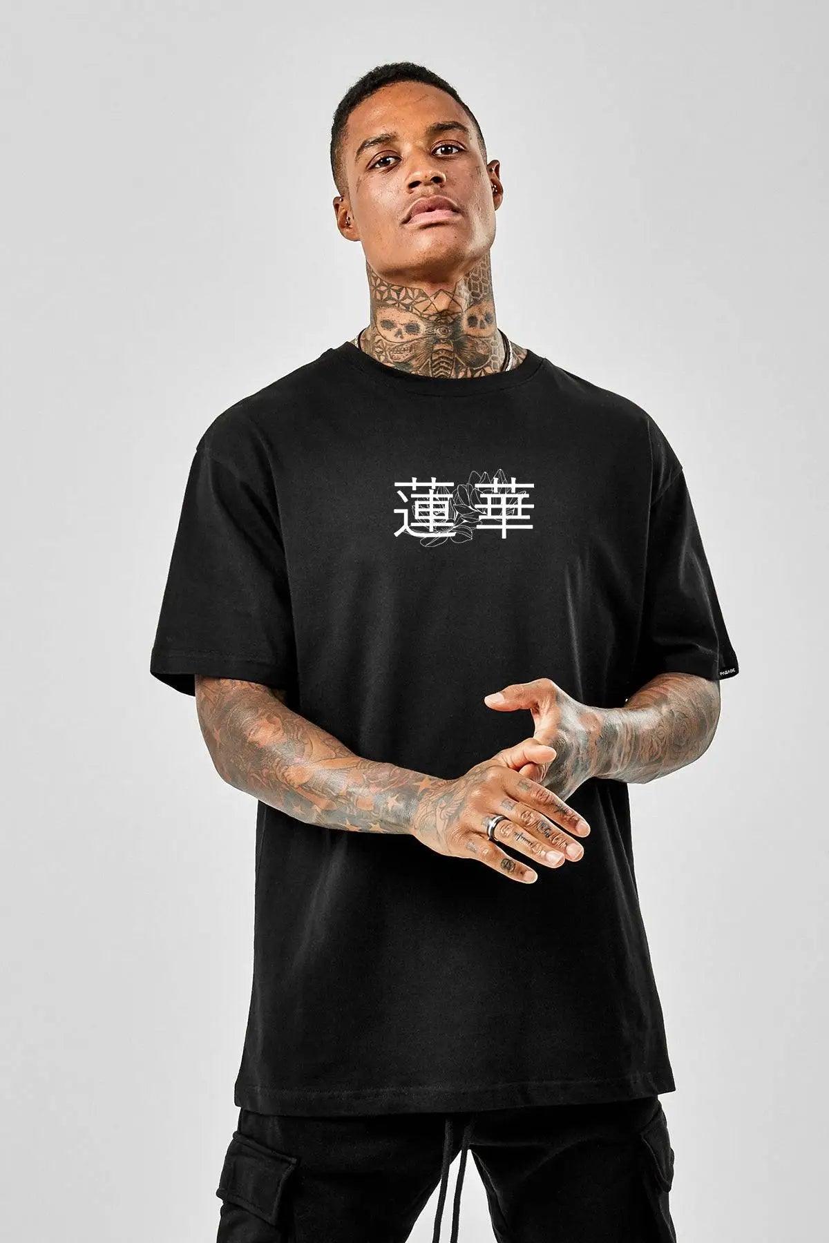 Lotus Japan Oversize Erkek Tişört PΛSΛGE