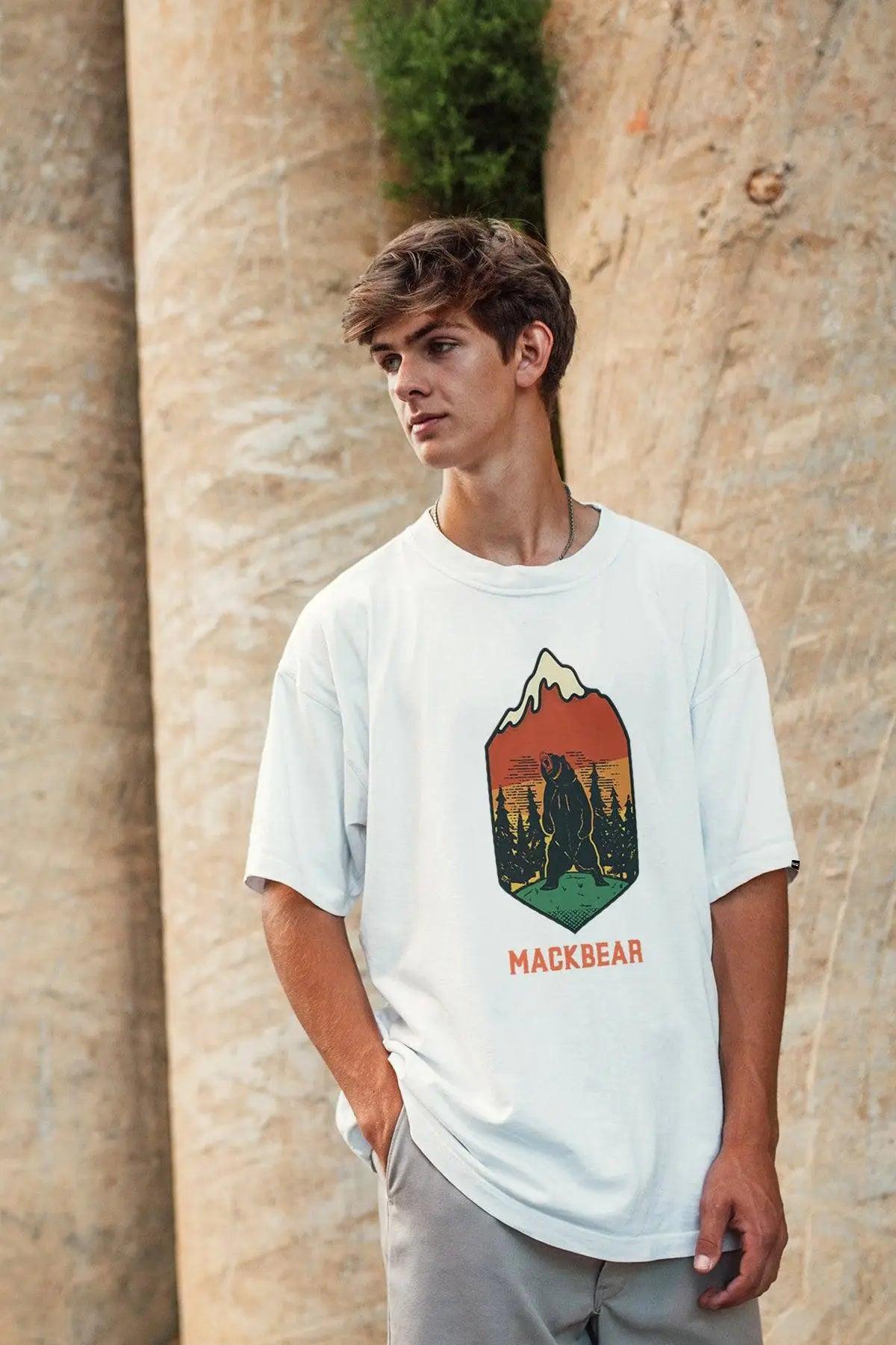 Mackbear Oversize Erkek Tişört PΛSΛGE