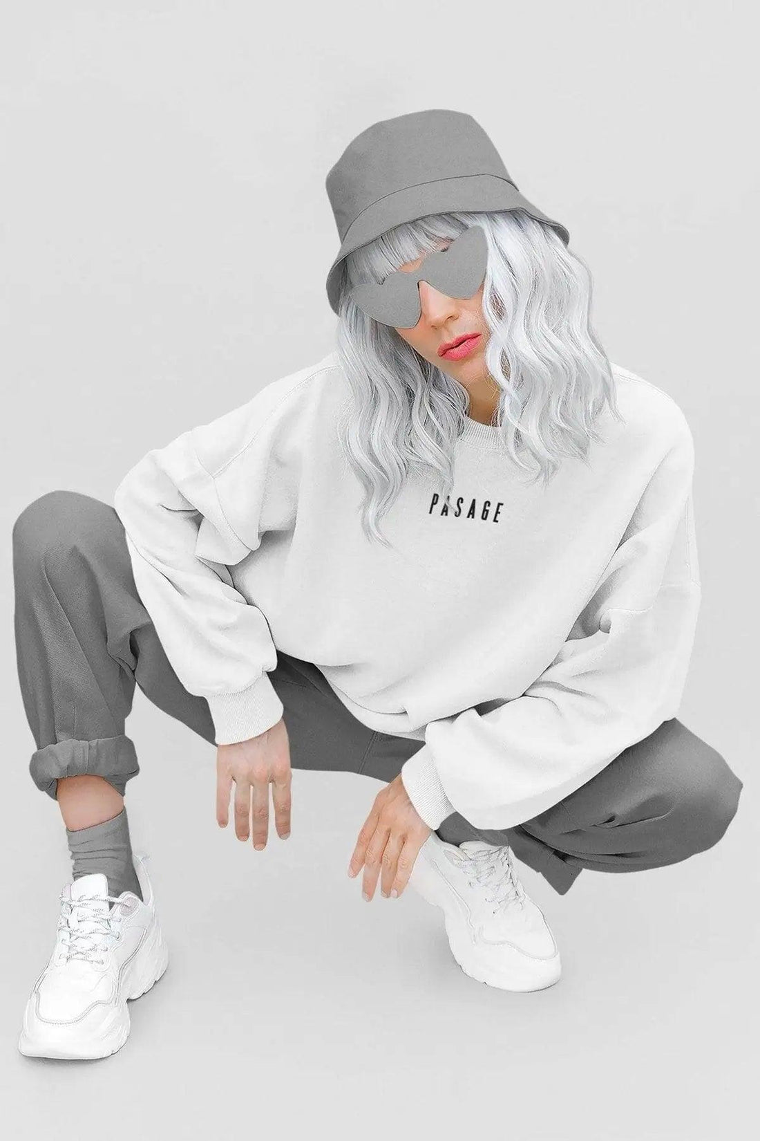 Mid Pasage Oversize Kadın Sweatshirt PΛSΛGE