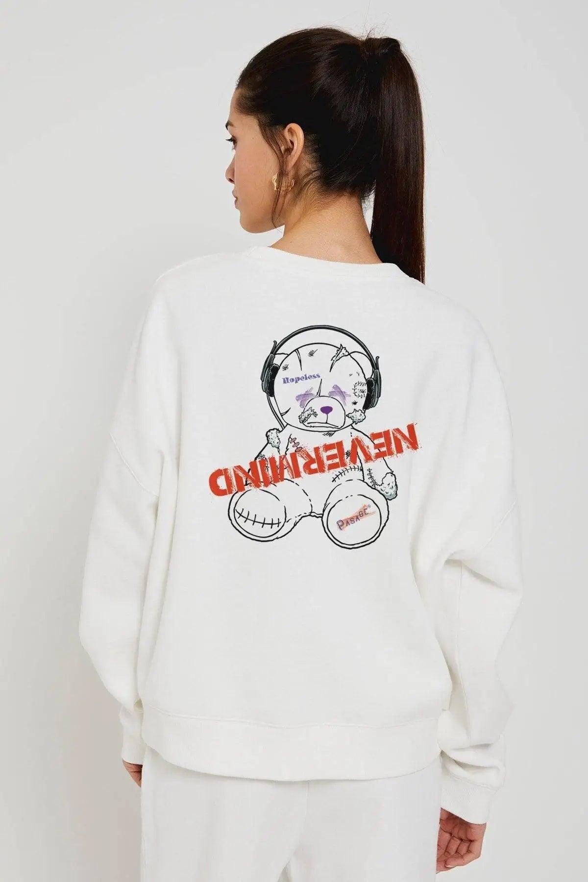 Nevermind Oversize Kadın Sweatshirt PΛSΛGE