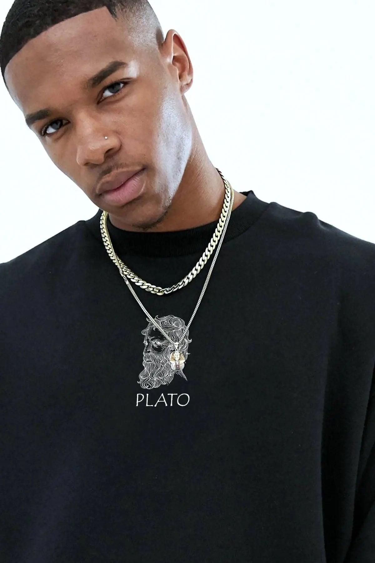 PLATO Oversize Erkek Sweatshirt PΛSΛGE