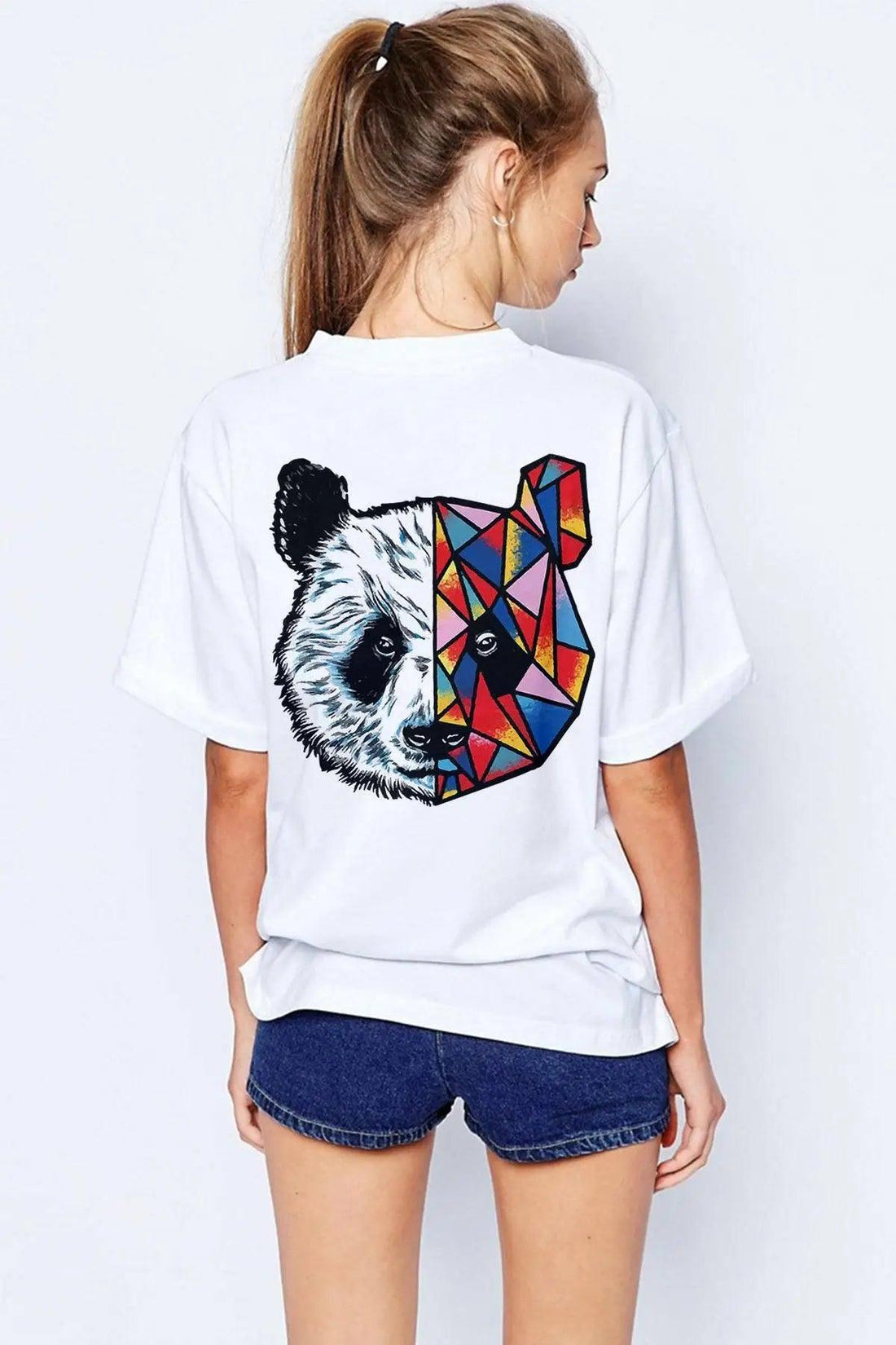 Panda Oversize Kadın Tişört PΛSΛGE