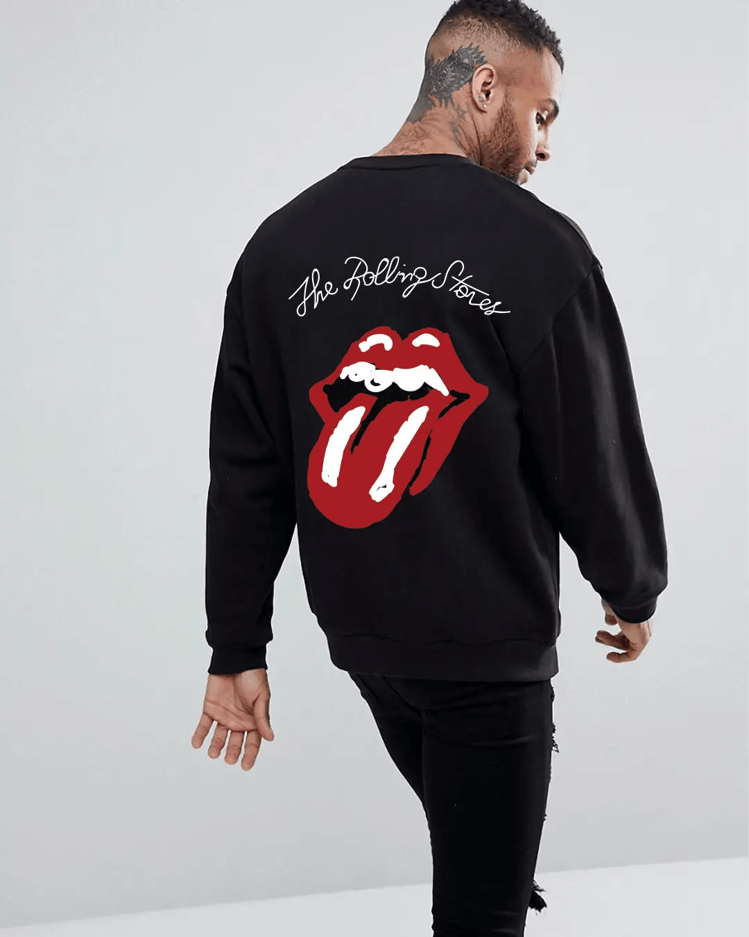 ROLLING STONES Oversize Erkek Sweatshirt PΛSΛGE