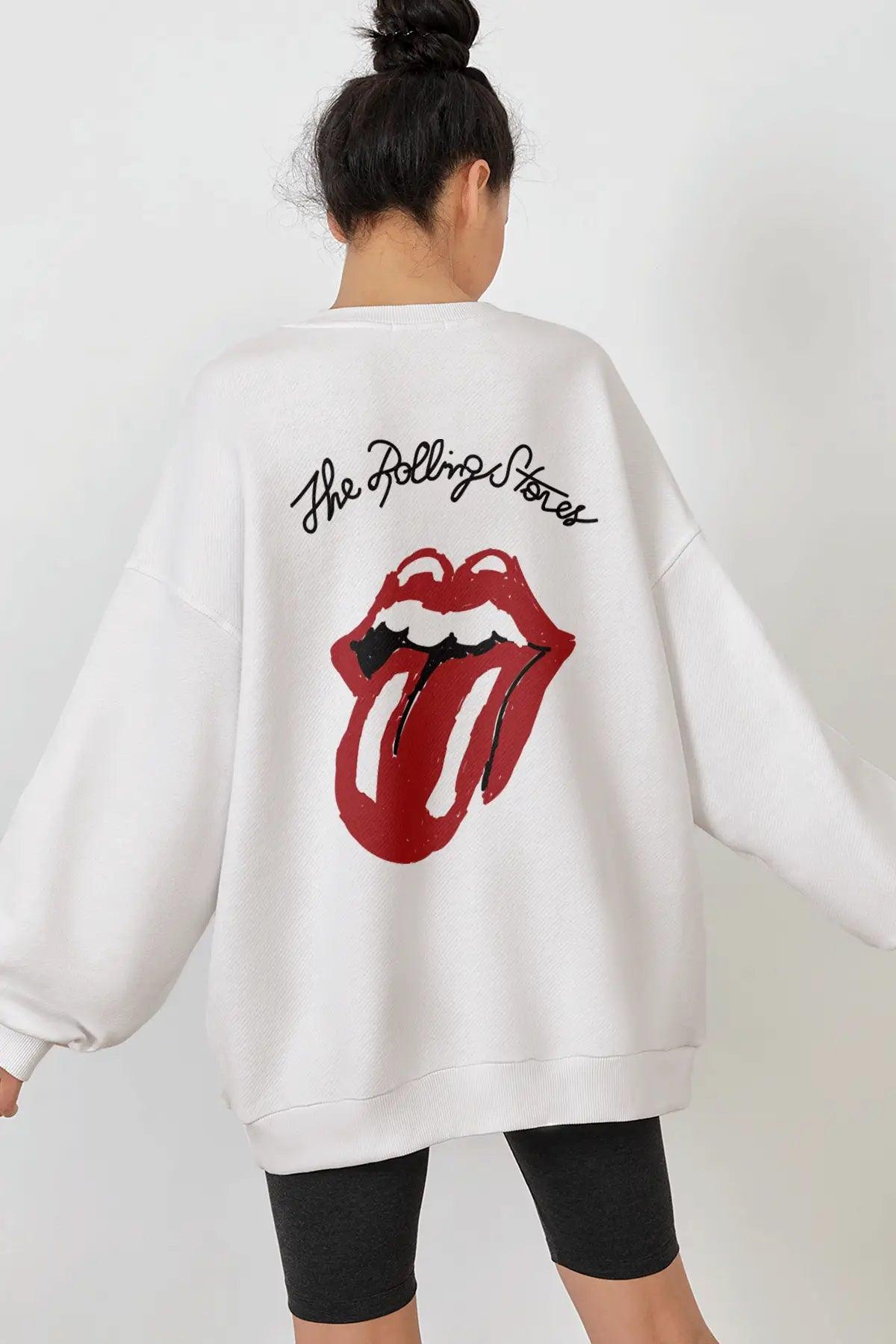 ROLLING STONES Oversize Kadın Sweatshirt PΛSΛGE