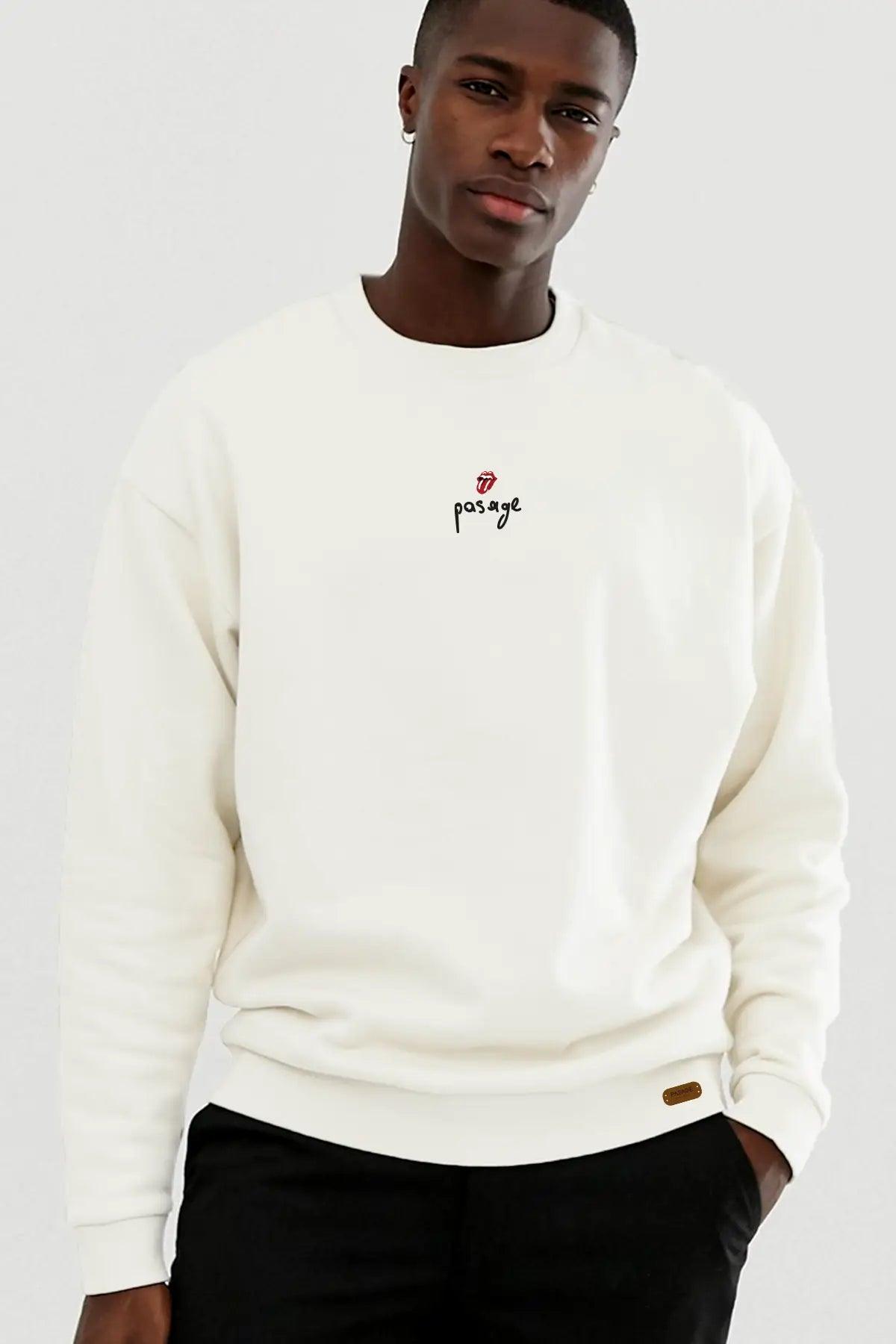 Rolling Stones Oversize Erkek Sweatshirt - PΛSΛGE