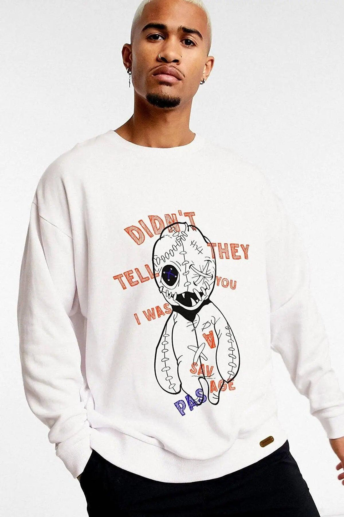 Savage Oversize Erkek Sweatshirt PΛSΛGE