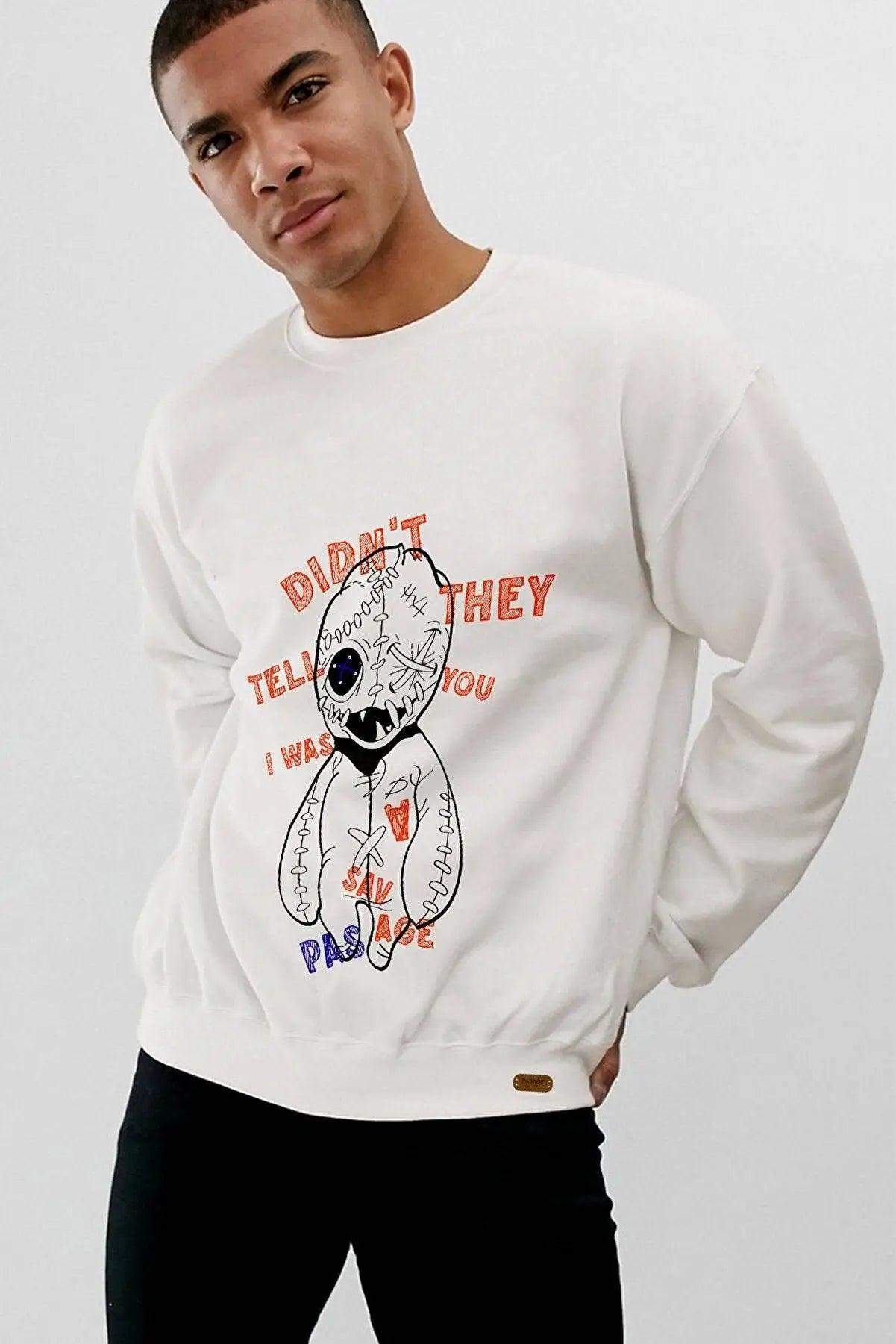Savage Oversize Erkek Sweatshirt PΛSΛGE