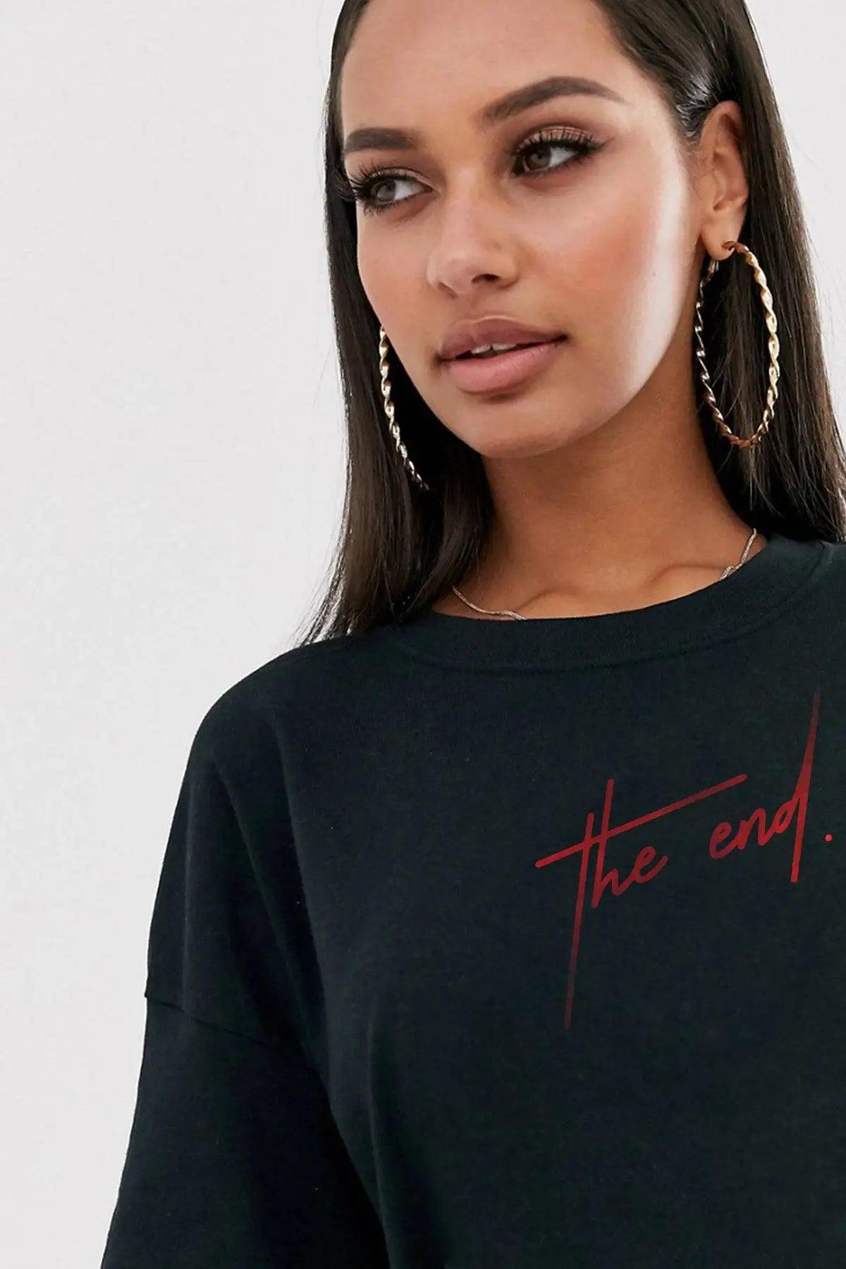 The End Oversize Kadın Tişört PΛSΛGE
