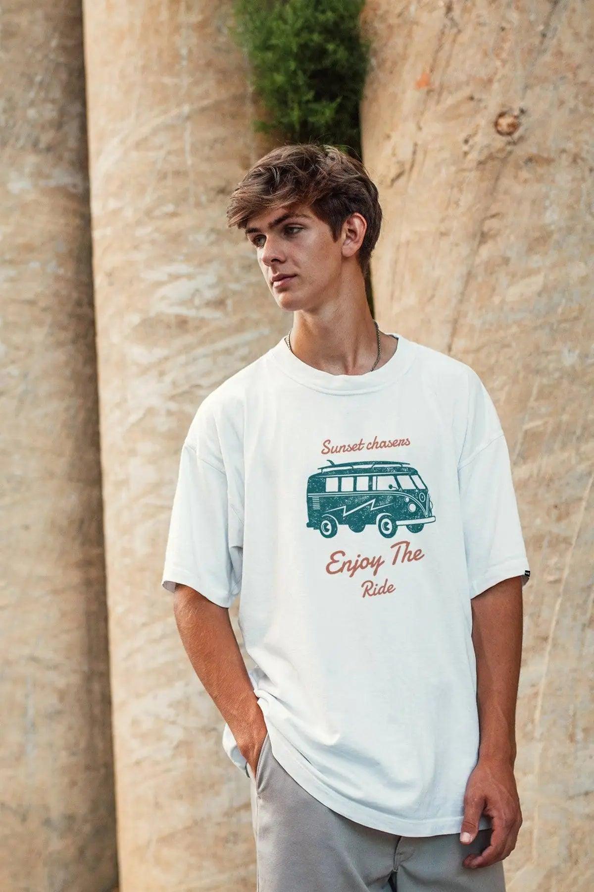 The Ride Oversize Erkek Tişört PΛSΛGE